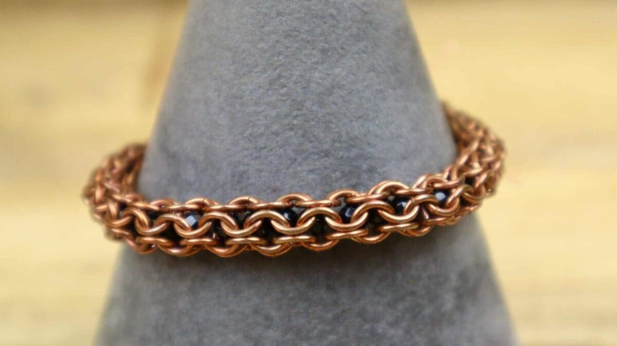 Inverted Round Maille Tutorial Including Wrapped Loops and End Caps.