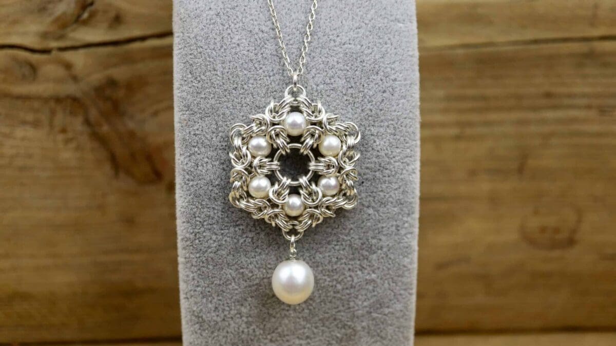 Rose Chain Maille Pendant Tutorial