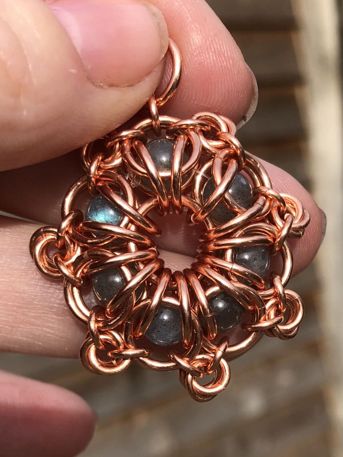 Bead Capture Chain Maille Pendant Tutorial
