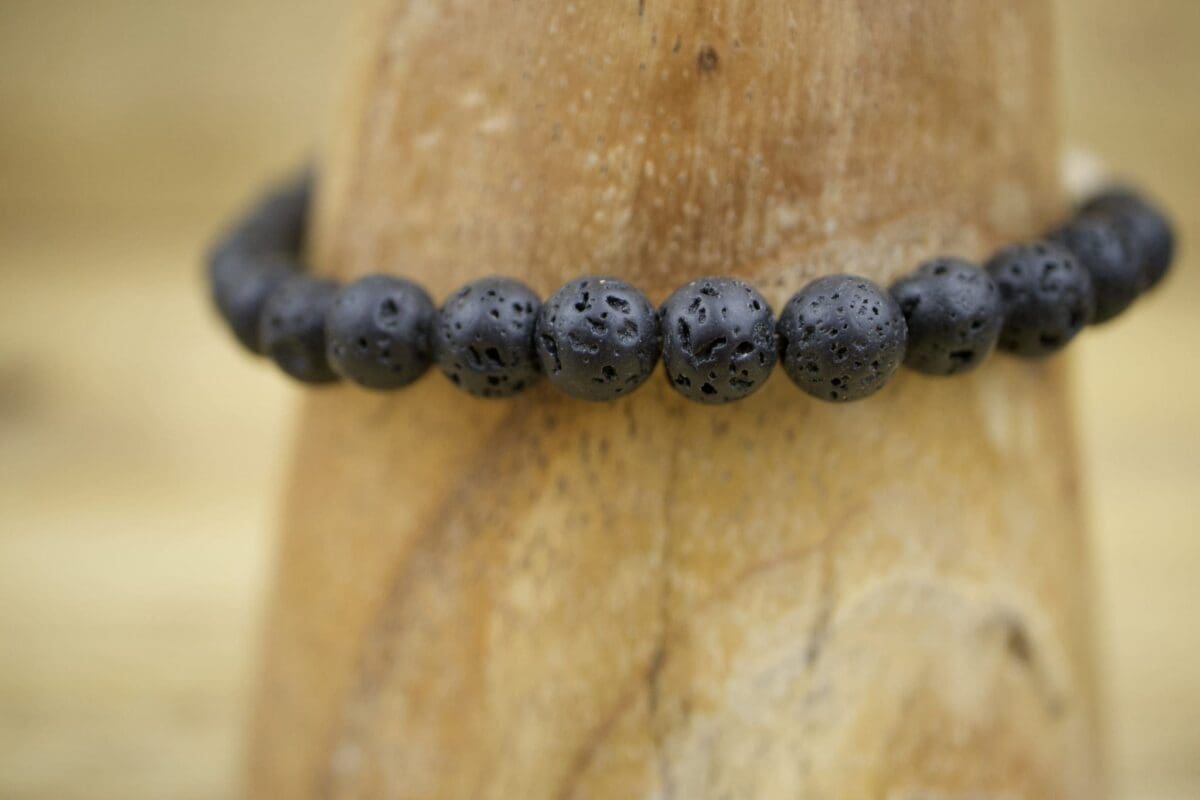 Chakra and Sterling Spacer Stretch Bracelet - Image 2