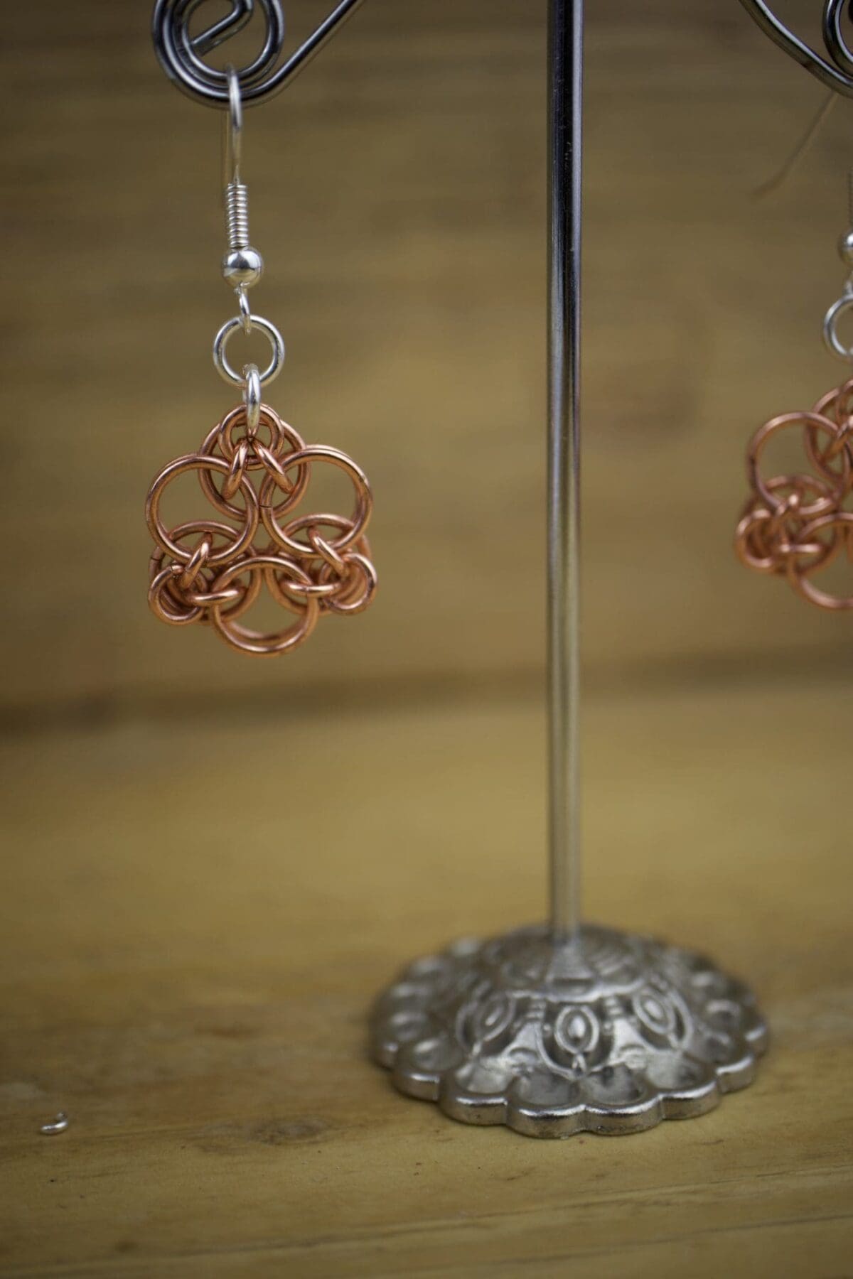 Acute Mandala Chain Maille  Pendant and Ear ring Kit - Image 6
