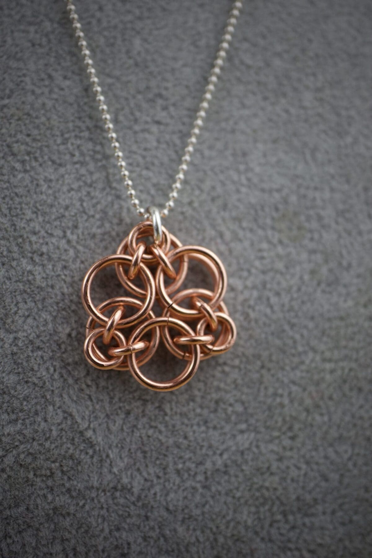 Acute Mandala Chain Maille  Pendant and Ear ring Kit - Image 5