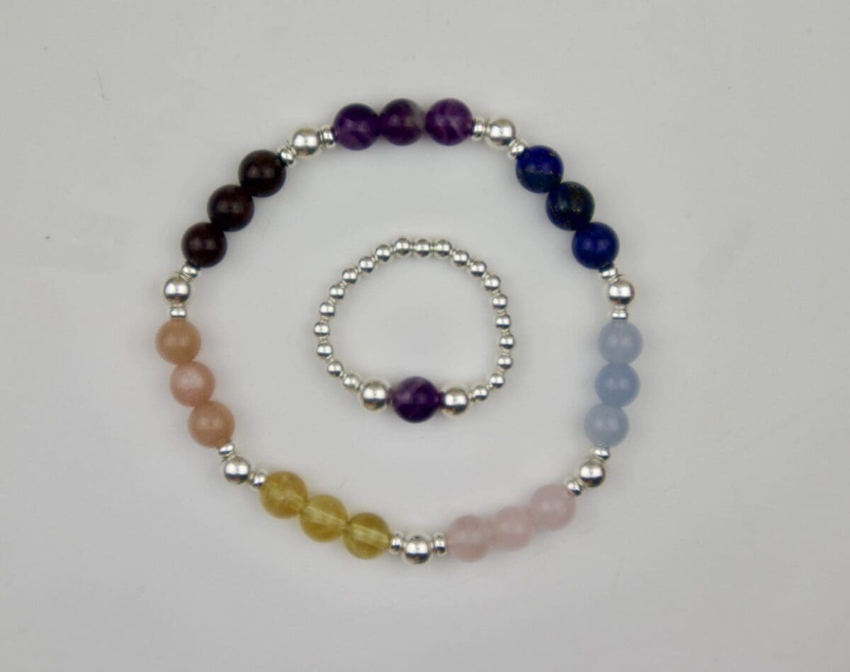 Chakra Bracelet and Ring kit with Sterling Silver - Image 6