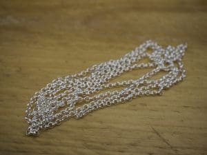 Silver plated roll 3x1mm chain 2 metres