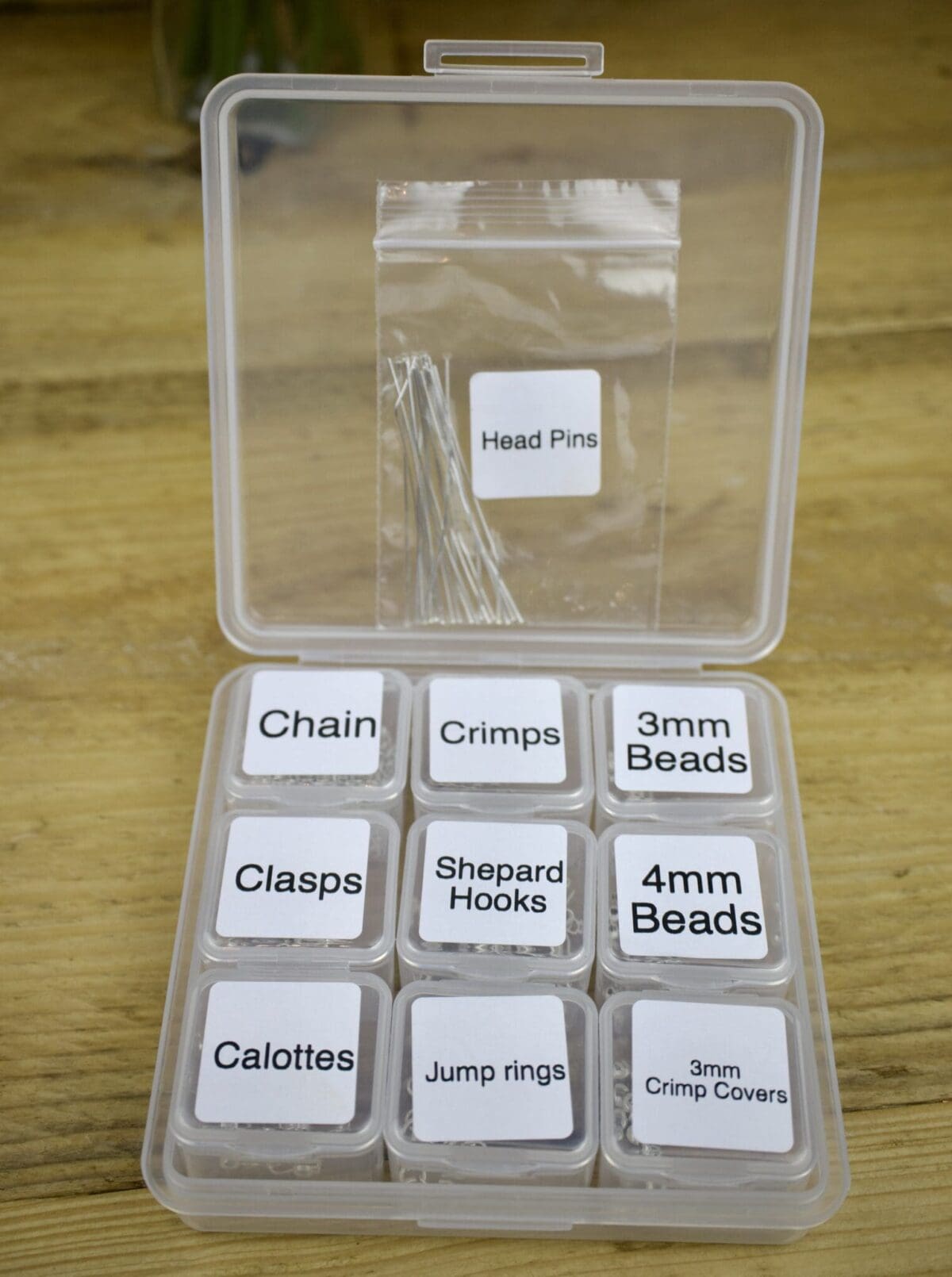Silver Plated Findings pack in storage box