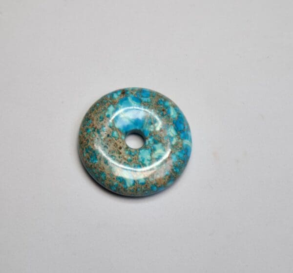 30mm Sky Blue Impression Jasper Donut