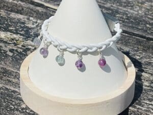 Leather and Feather Fluorite Bracelet Kit