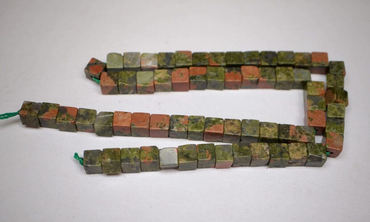 Unakite Cubes 6mm - Image 2