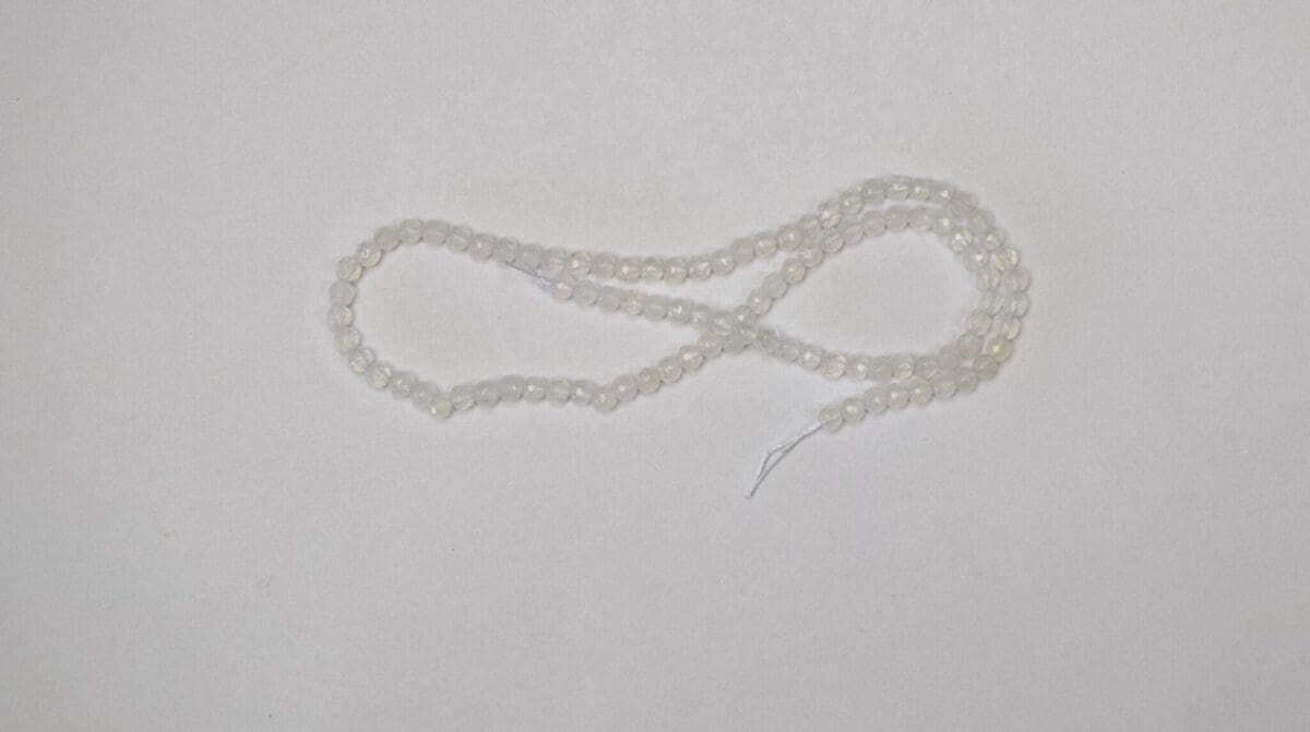 4mm White Faceted Agate