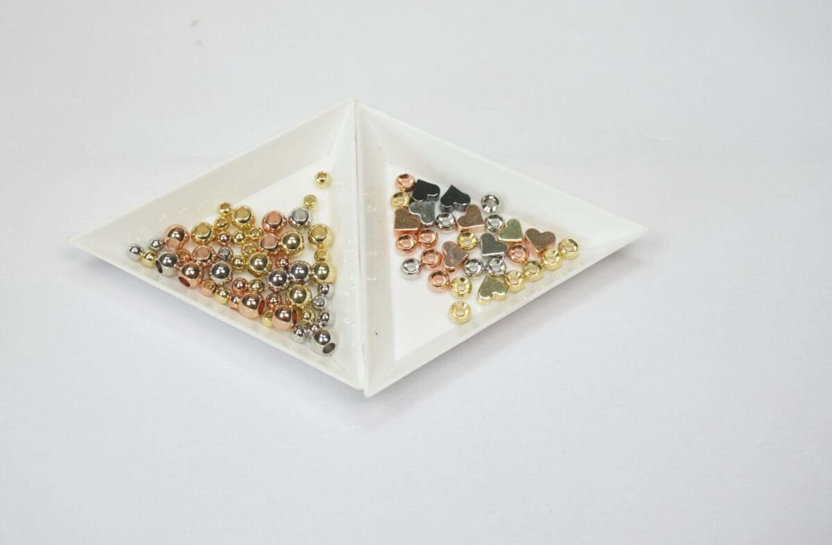 80 various mixed metal spacer and feature beads